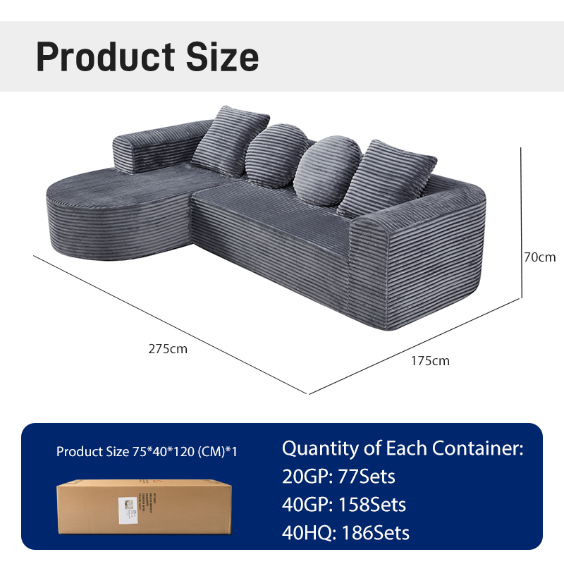CXACXC™ High-Density Foam Modular Cloud Sofa product view 1