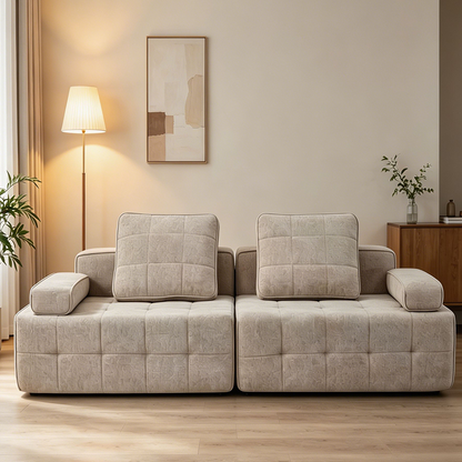 CXACXC™ White Boucle 3-Seater Cloud Sofa product view 3
