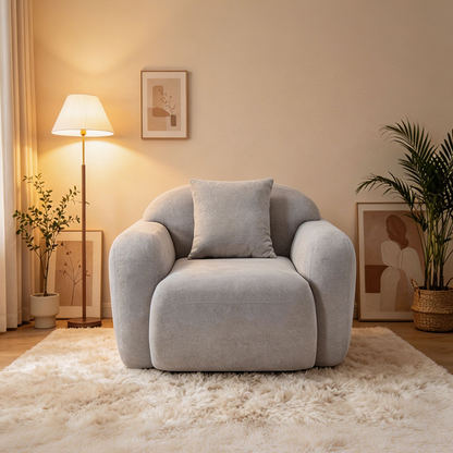 CXACXC™ Curved Embrace Cloud Chair with Ottoman product view 3