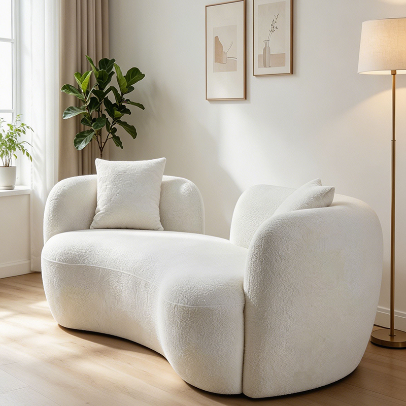 CXACXC™ Curved Fabric Cloud Sofa product view 2