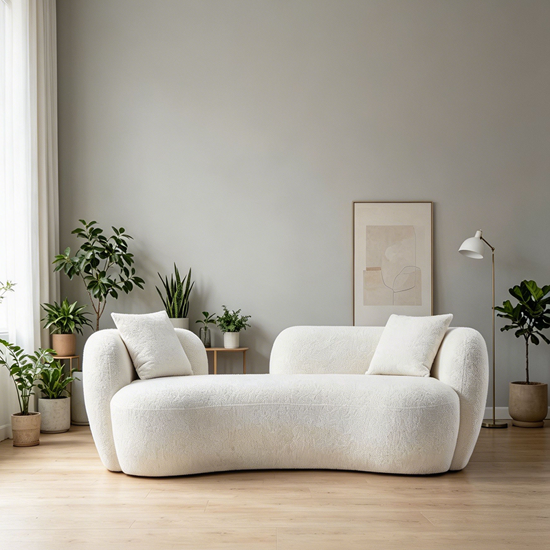 CXACXC™ Curved Fabric Cloud Sofa product view 3