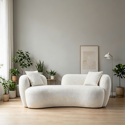 CXACXC™ Curved Fabric Cloud Sofa product view 3