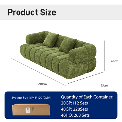 CXACXC™ Green Puffer Modular Cloud Sofa product view 1