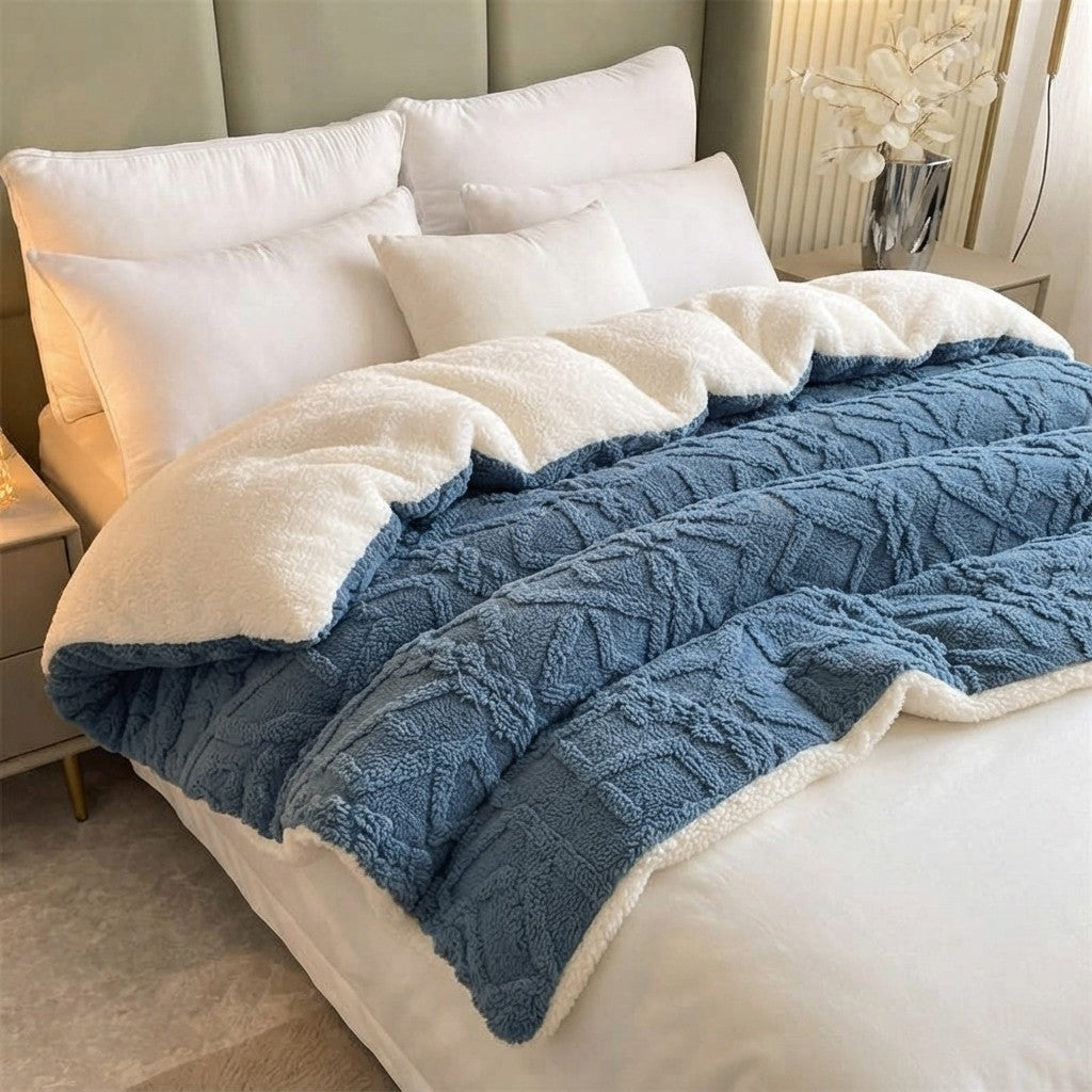 Thick Shearling Winter Blanket